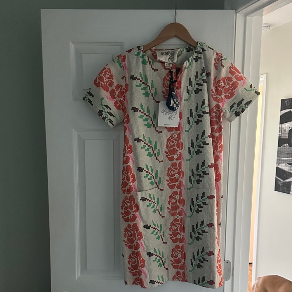 Ace & Jig: Natural Shift short Dress Floral NWT